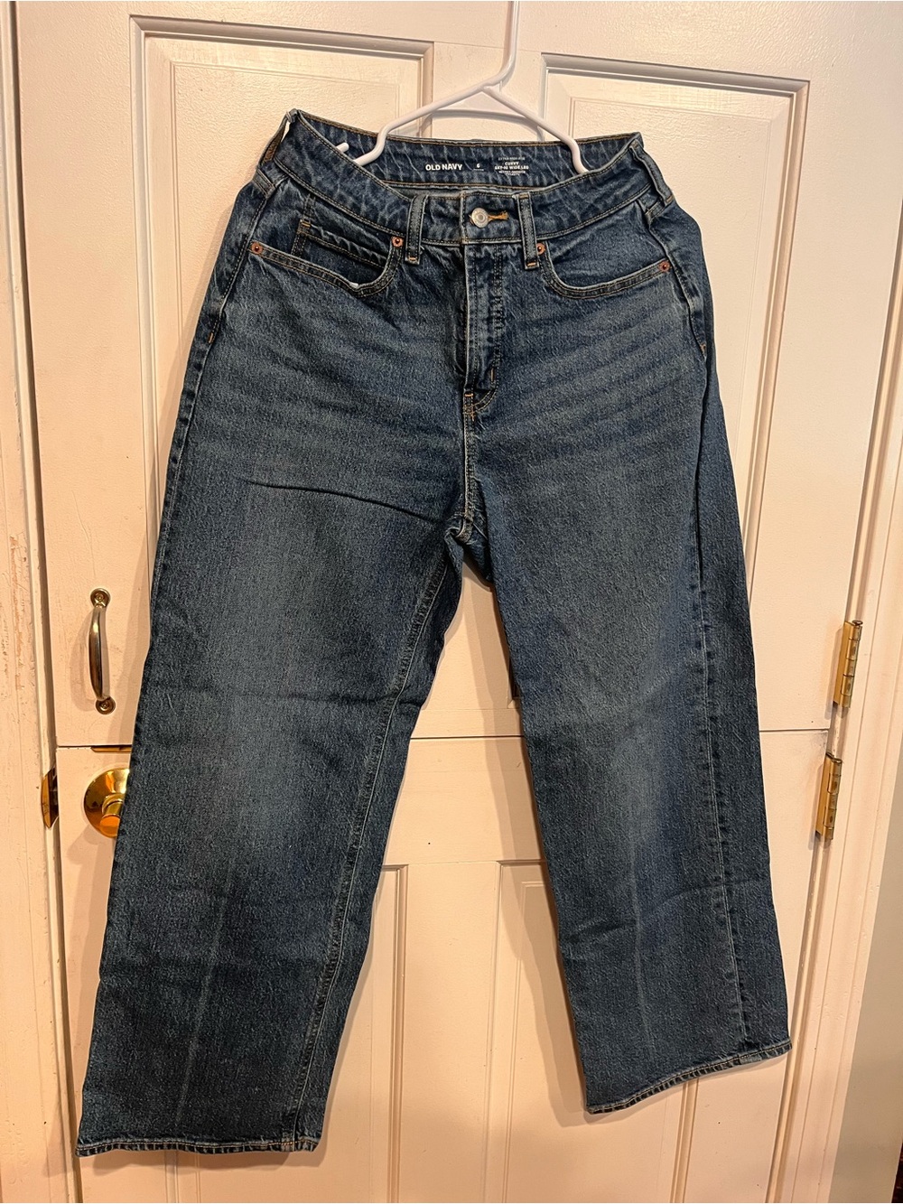 Old Navy Women's Wide Leg Jeans - Dark Blue Denim